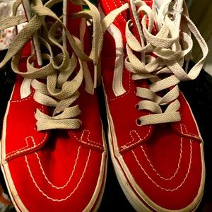 Red vans women’s size 6 and a half